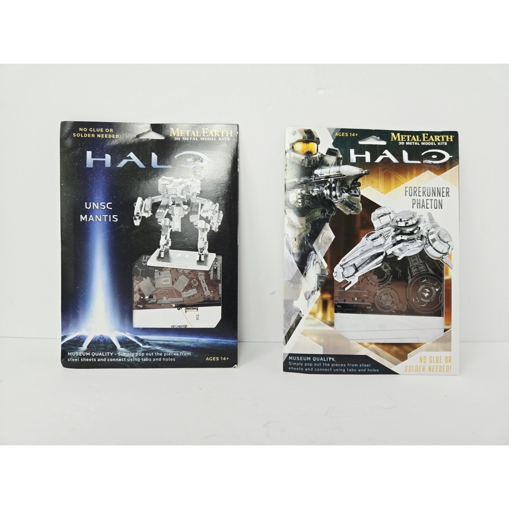 HALO Metal Earth 3D Model Kits  UNSC Mantis and Forerunner Phaeton  NEW